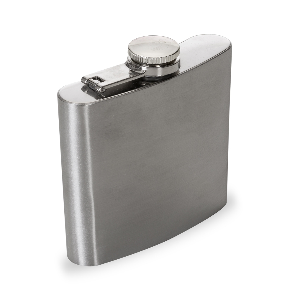 SPBrindes Corporativos - PORTA WHISKY INOX 6 OZ