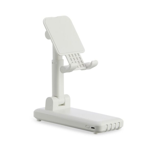SPBrindes Corporativos - POWER BANK 10.000MAH MULTISSAÍDAS COM SUPORTE