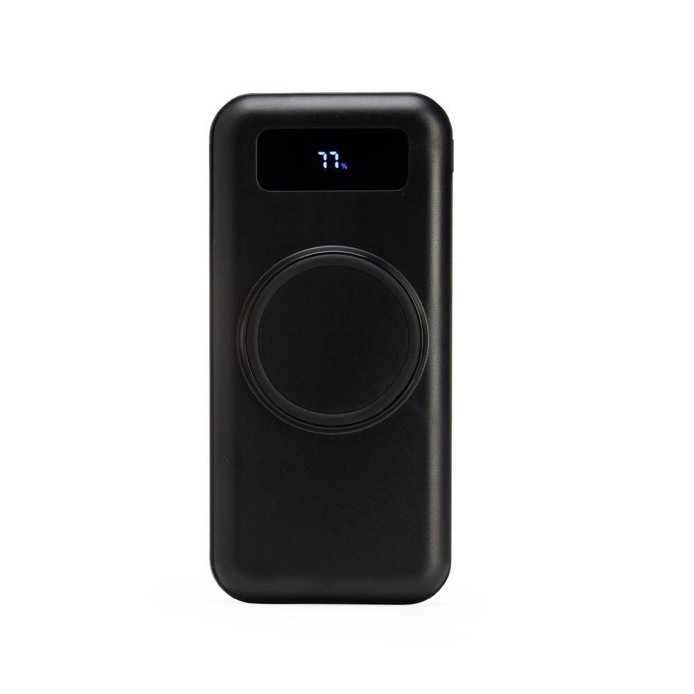 SPBrindes Corporativos - POWER BANK 10.000MAH COM CARREGAMENTO VIA INDUÇÃO OU VIA CABO