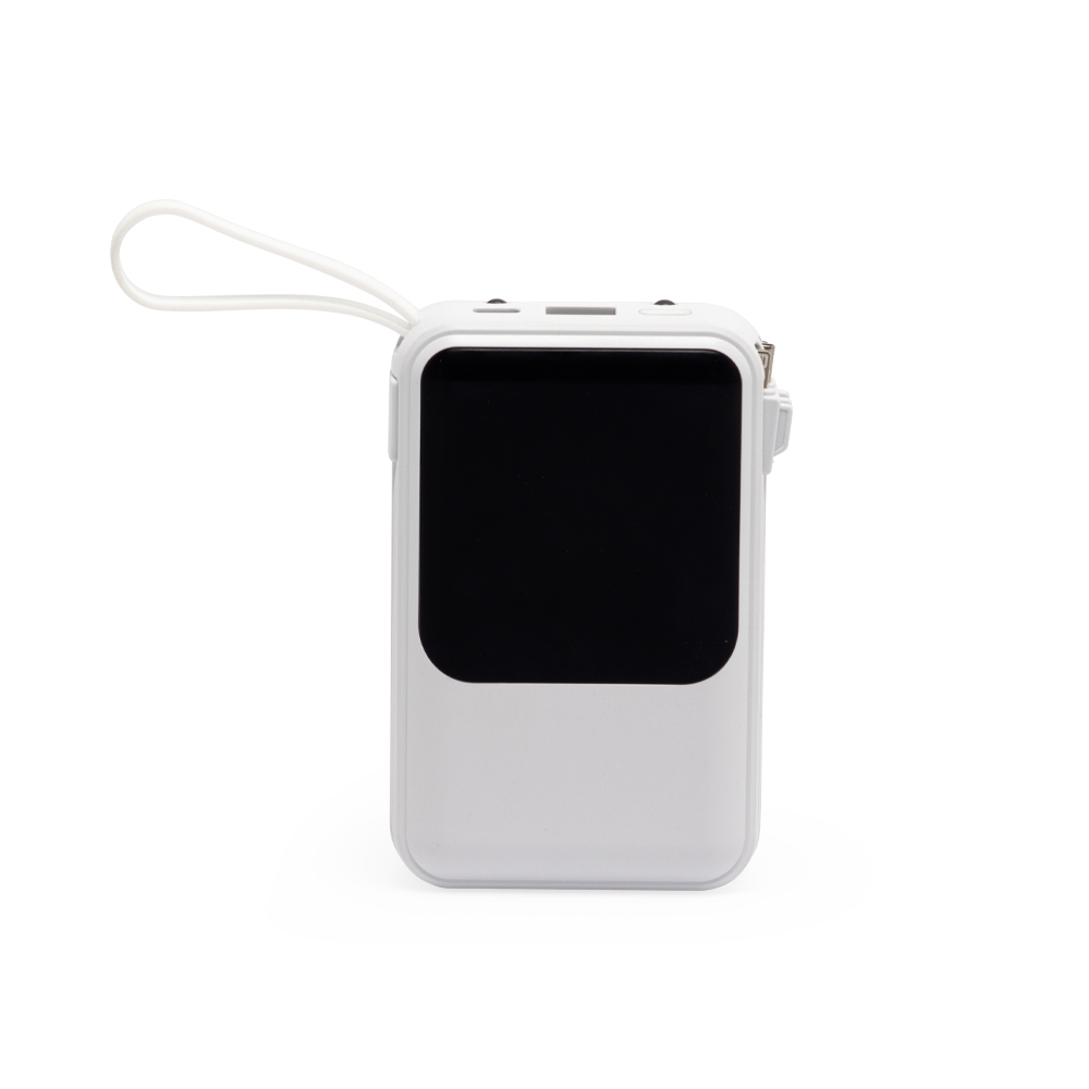 SPBrindes Corporativos - POWER BANK 10.000MAH C/ LANTERNA E MULTISSAÍDAS