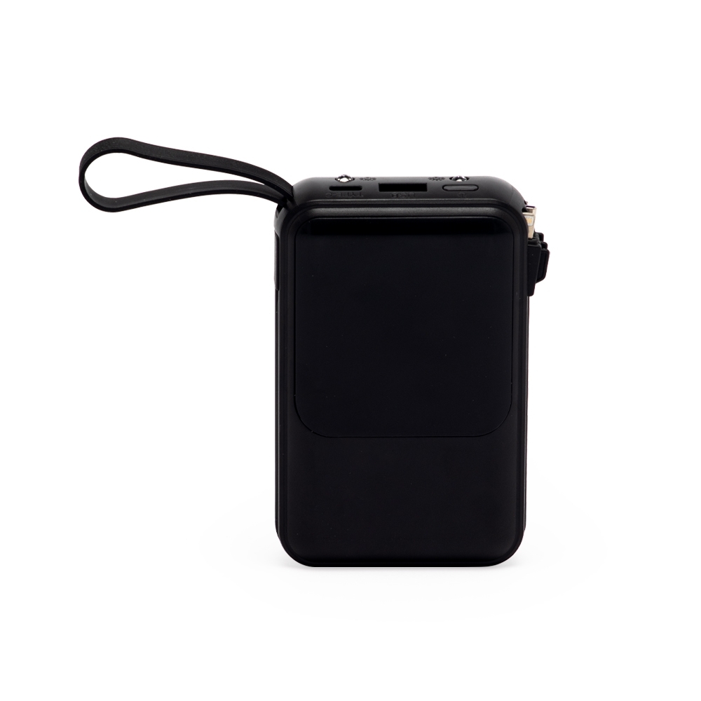 SPBrindes Corporativos - POWER BANK 10.000MAH C/ LANTERNA E MULTISSAÍDAS