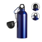 SPBrindes Corporativos - SQUEEZE INOX 500ML C/ BICO E MOSQUETÃO-AZU